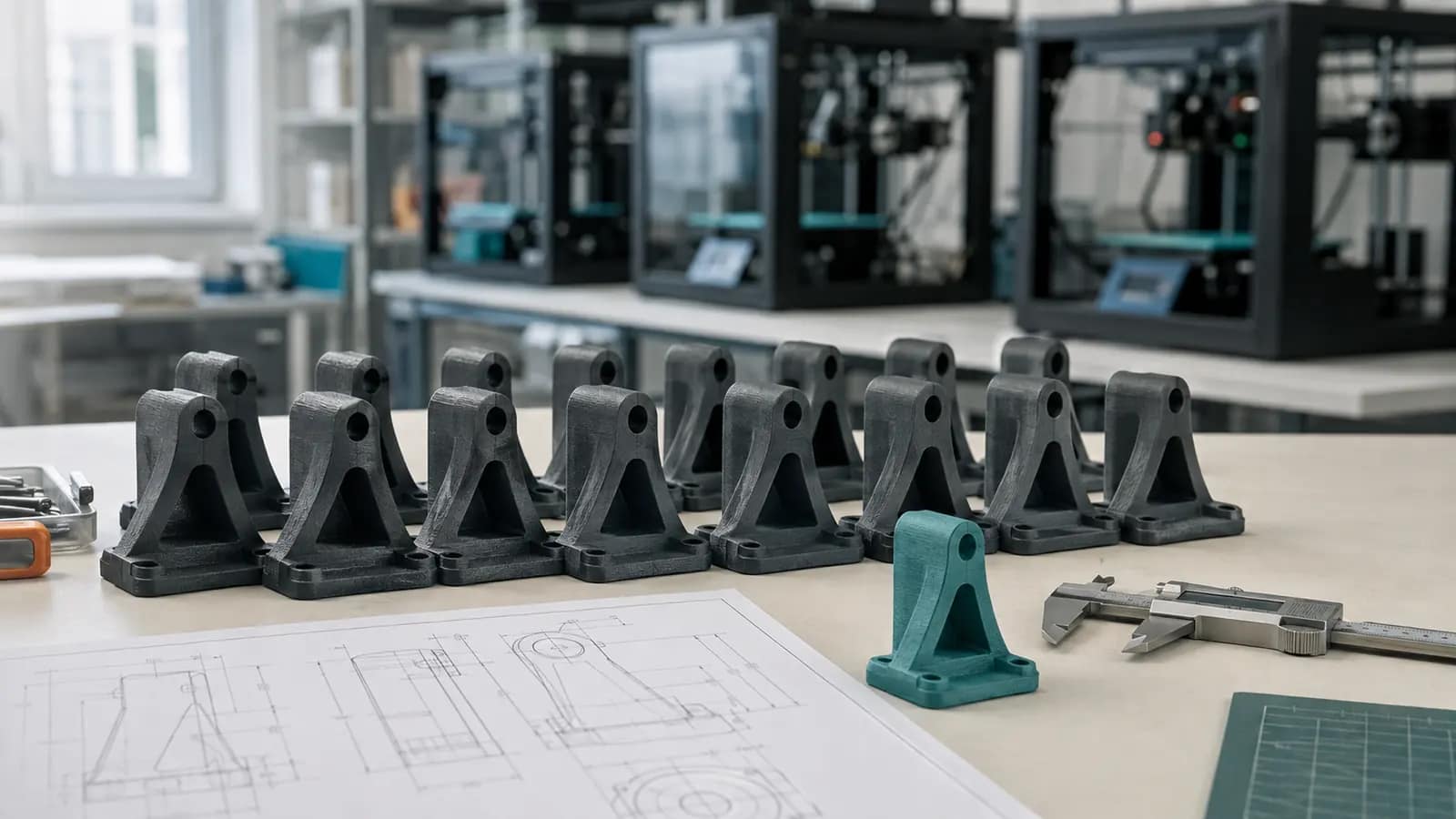 Чертёж технической детали и лист согласования требований к серии 3D-печатных изделий.